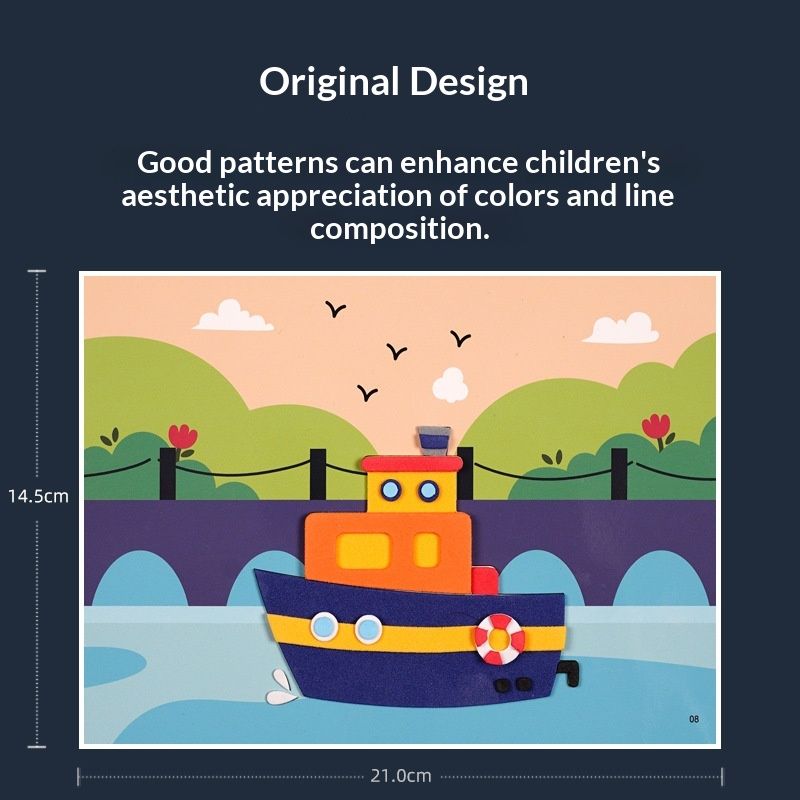 Kindergarten Small Gift 3D Stickers DIY Educational Toy