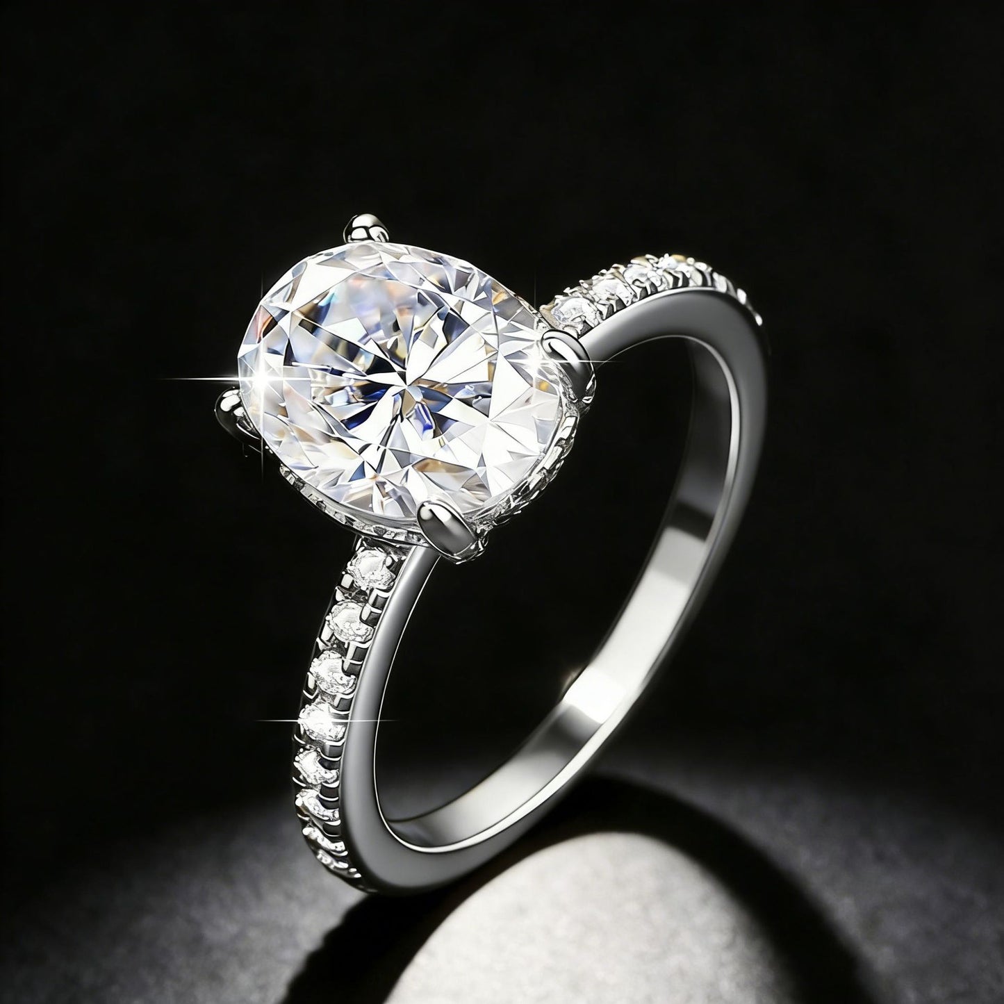 Affordable Luxury Fashion Moissanite Ring For Women