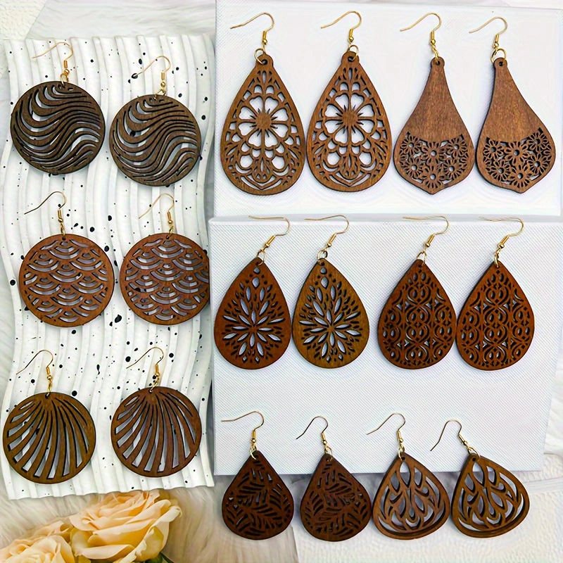 Minimalist Fashion Geometric Hollow-Out Womens Earrings
