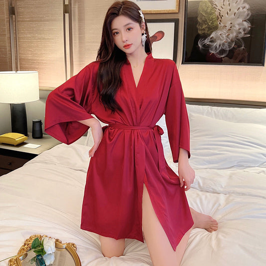 Ice-silk Pajamas For Women Wearable Outside The Home