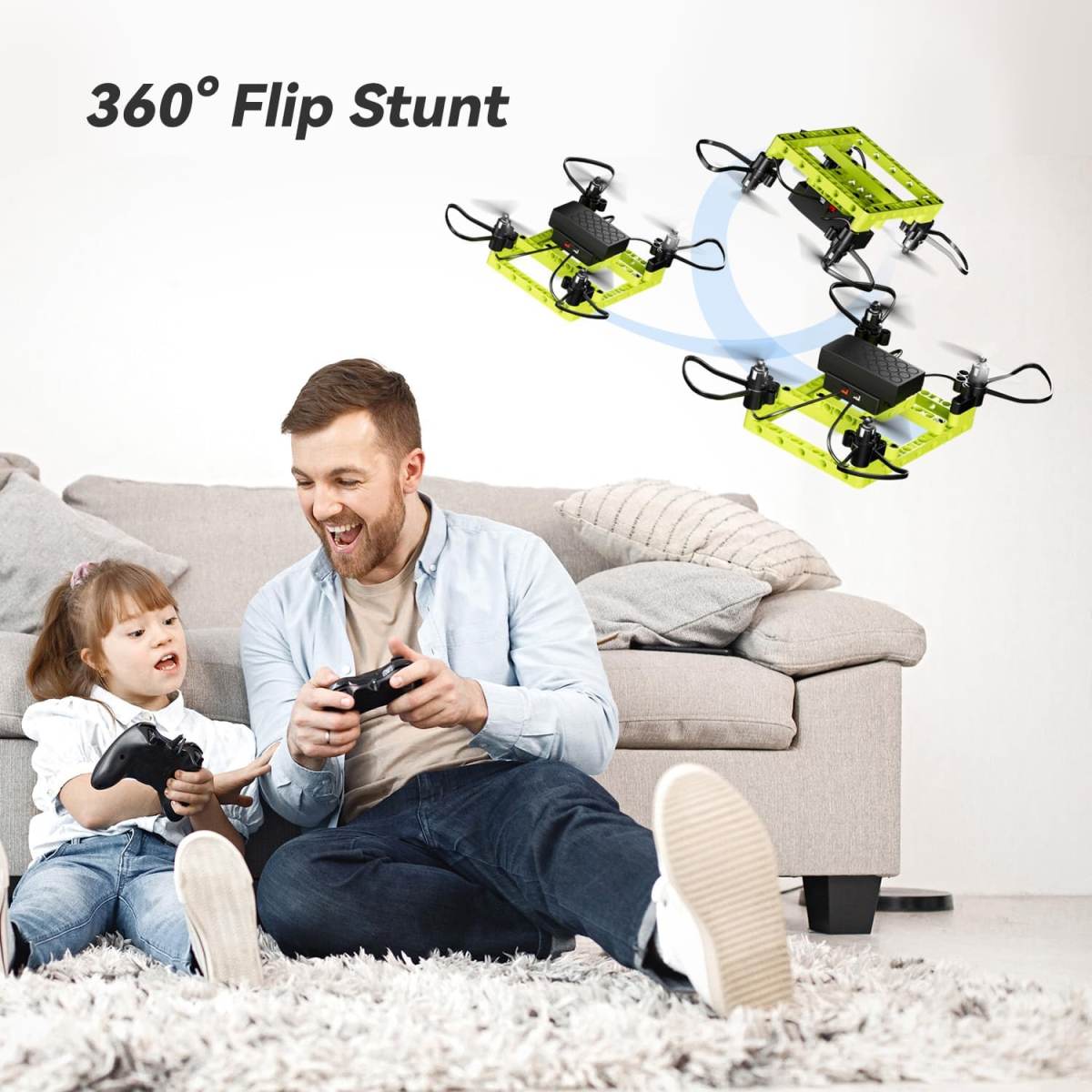 5in1 DIY Building Block Drone Kit For Kids, Educational RC Mini Drone To Build Your Own Drone, Altitude Hold, 360Flips, One Key Takeoff Land, Creative Toy Gift For Boys Girls Beginners