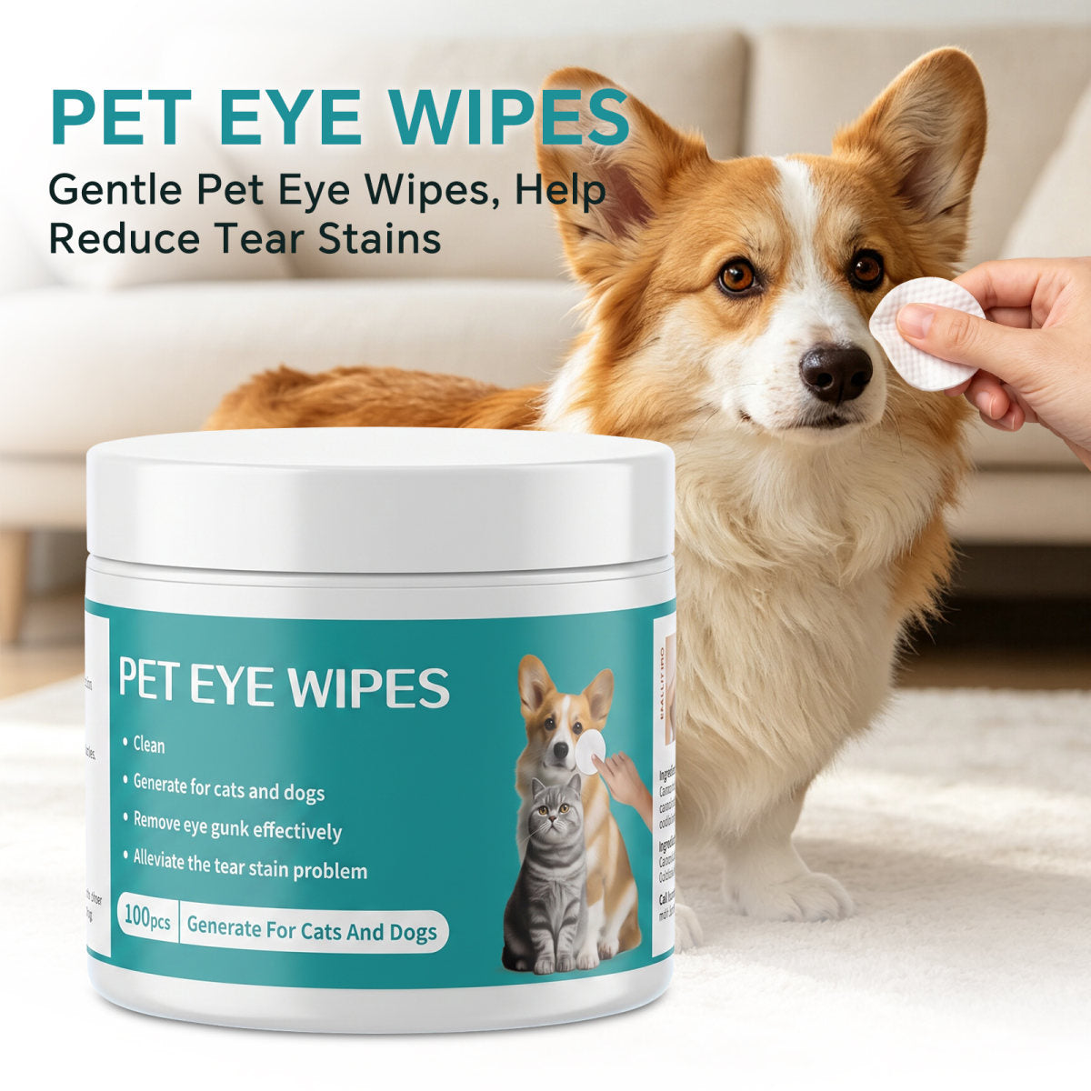 Only Self Pickup---Pet Eye Wipes  1 0 0 Pieces