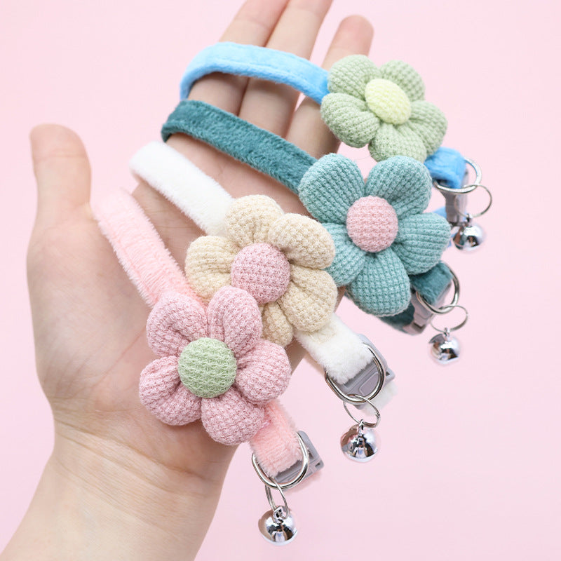 Cute Cartoon Flower Pet Collar And Leash