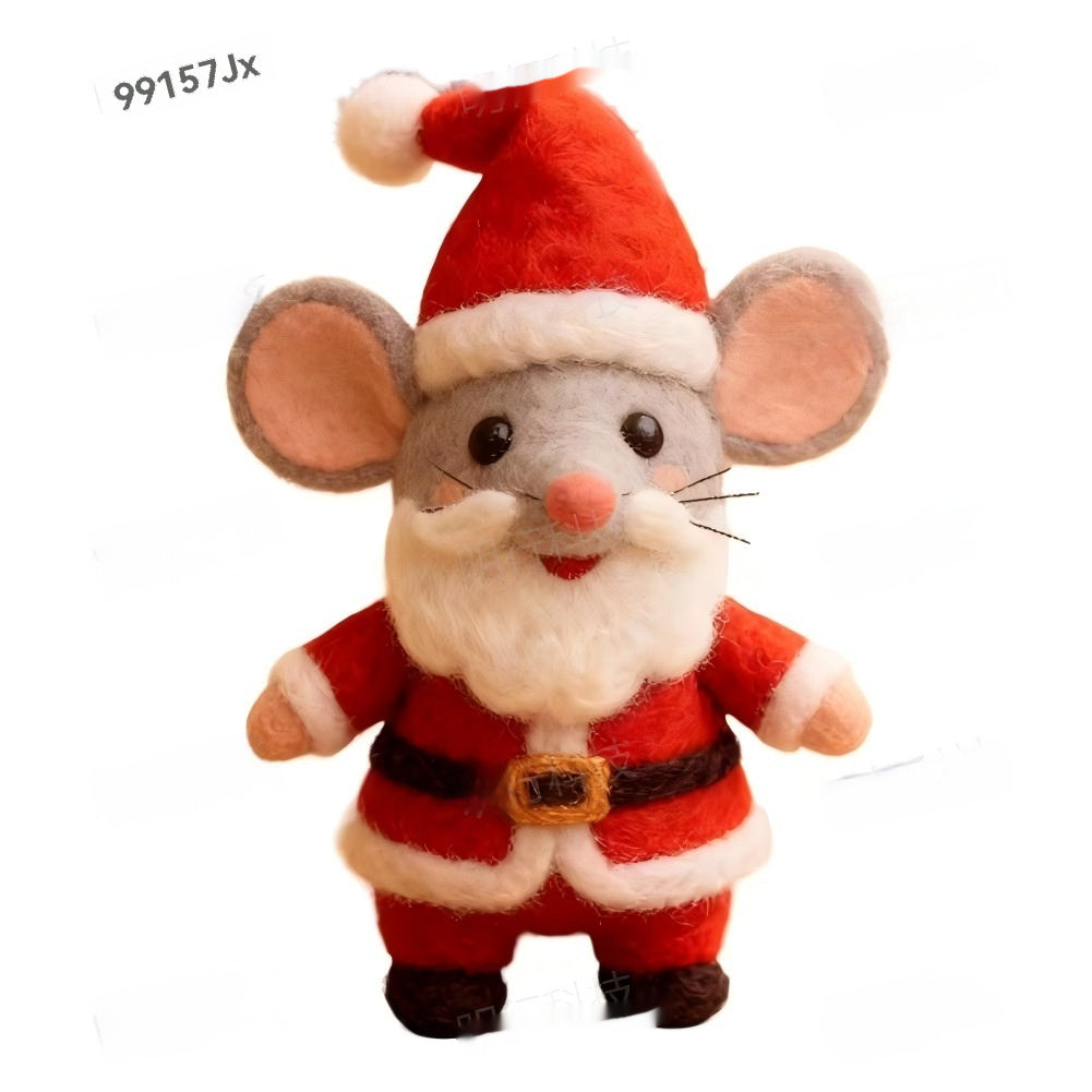 Cross-border Felted Wool Finished Product Valentines Day Mouse Gift Heart-Shaped Felt Mouse Gift