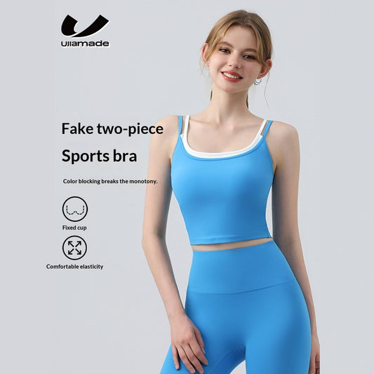Womens Training Fitness Bra One-Piece Yoga Tank Top