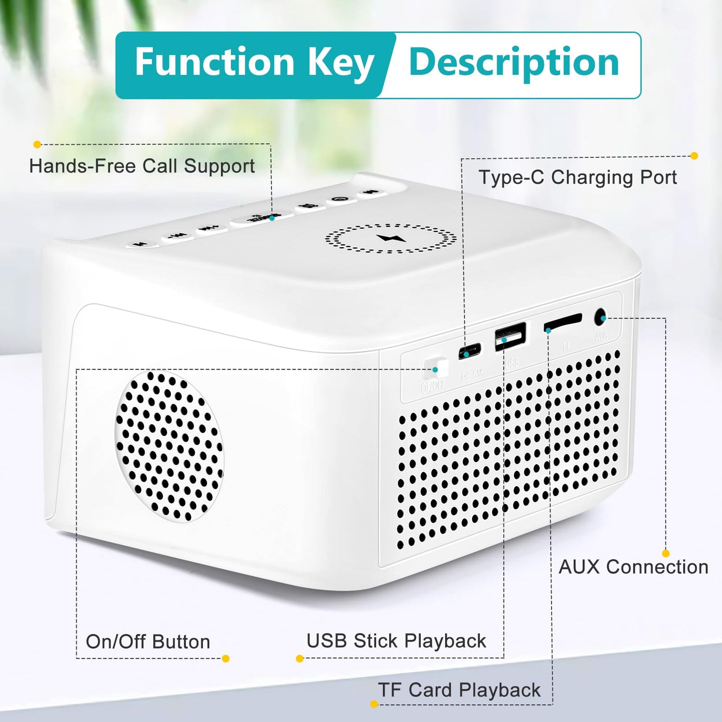 Alarm Clocks Bedside, Digital Alarm Clock Radio With Bluetooth Speaker, USB Charging Port, FM Radio, Universal Wireless Qi Charging, Dimmable LED Display, Dual Wireless Speaker For Home, Work