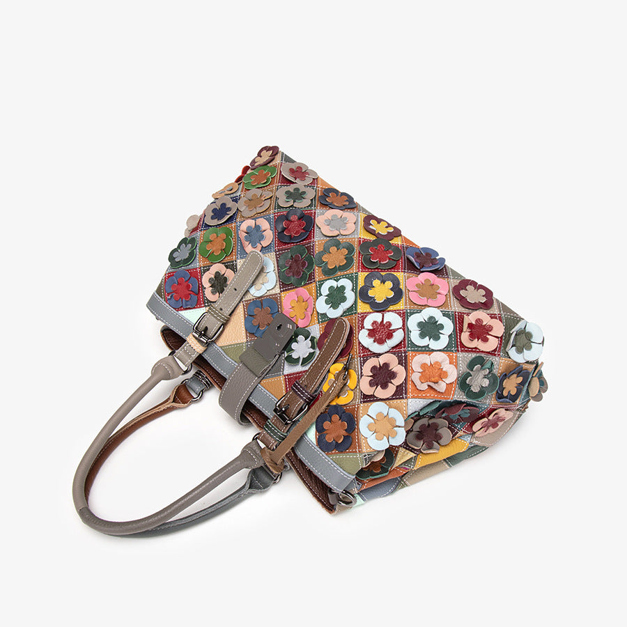 High-fashion Patchwork Floral One-shoulder Crossbody Bag For Women