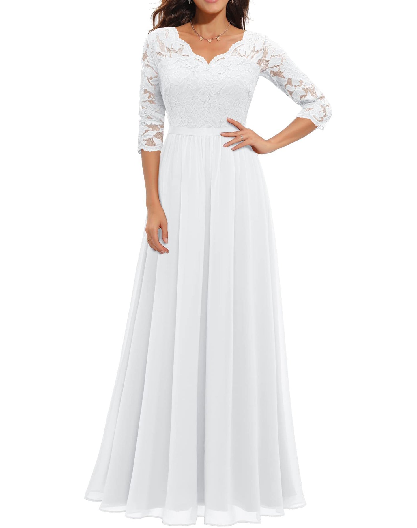 Best Seller Dress Lace Long Patchwork Waist-tight Noble Dress