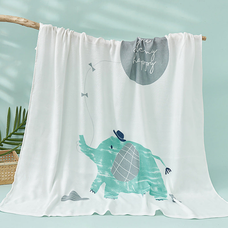 Double-layer Bamboo-cotton Baby Bath Towel Newborn Gauze