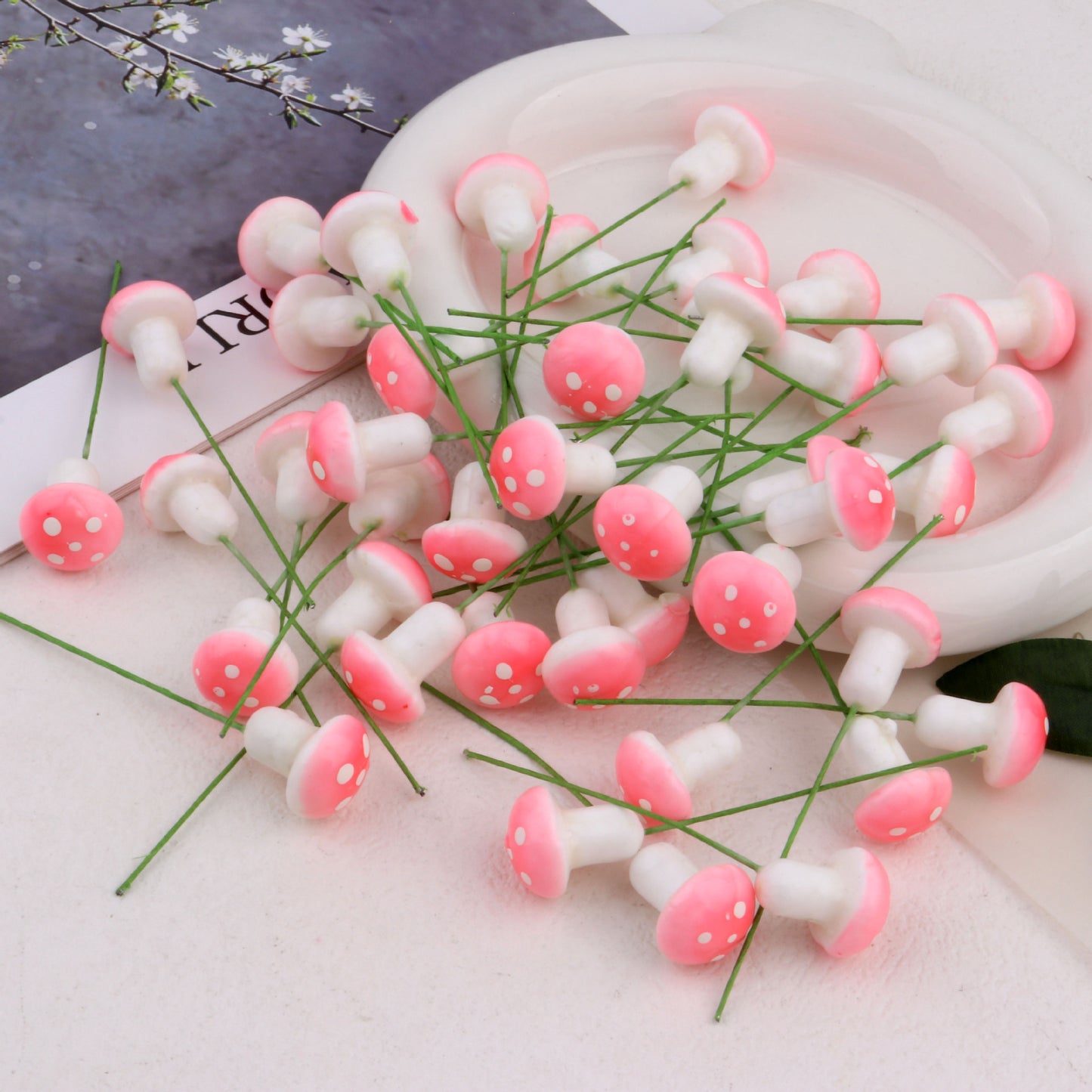 Simulation Colorful Small Mushroom Foam Ornament Bonsai Accessories