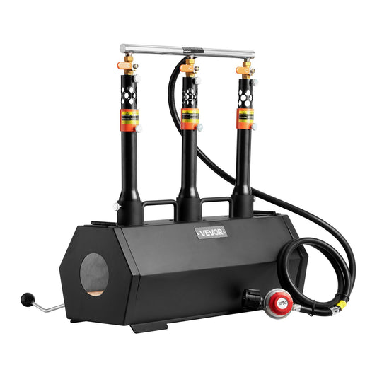 Portable Propane Forge, 3 Burners, 2600℉ Tool And Knife Making Blacksmithing Farrier Forge, Large Capacity Hexagon, Cold-Rolled Steel Gas Forging Tools And Equipment, Use For Metal Forging