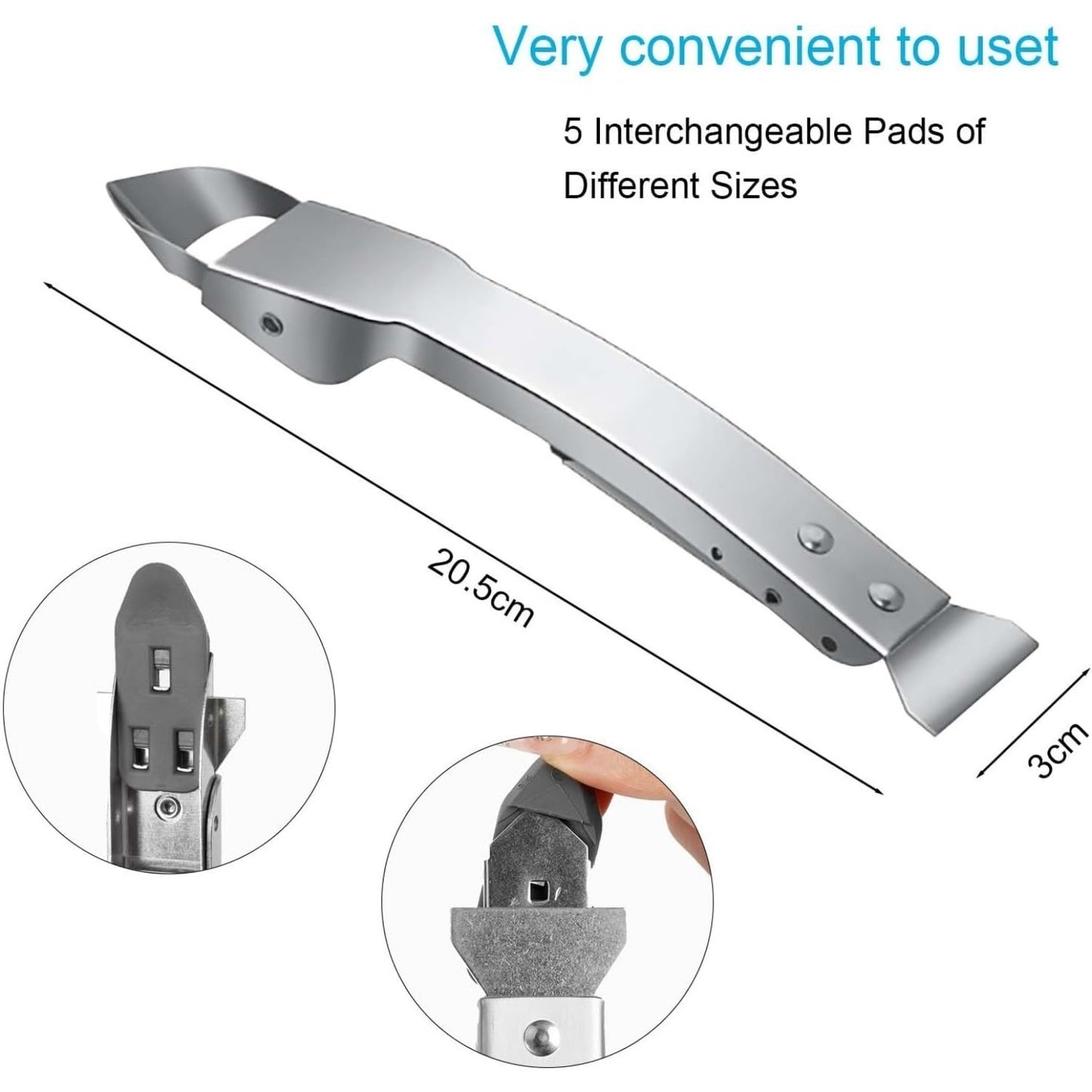 1-Piece Stainless Steel Silicone Remover Tool – With Handle And 5 Blades For Precise Applications – Hand Tools