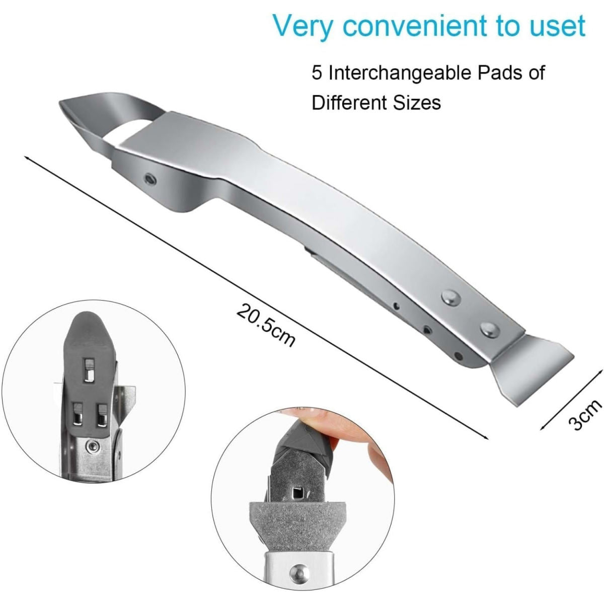 1-Piece Stainless Steel Silicone Remover Tool – With Handle And 5 Blades For Precise Applications – Hand Tools