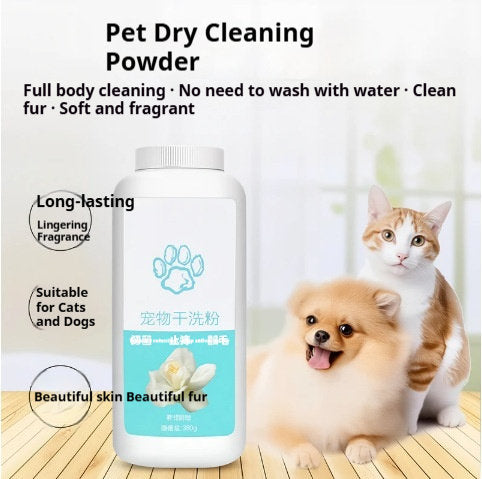 Pet Dry Shampoo Powder No-rinse Foam For Cats And Dogs