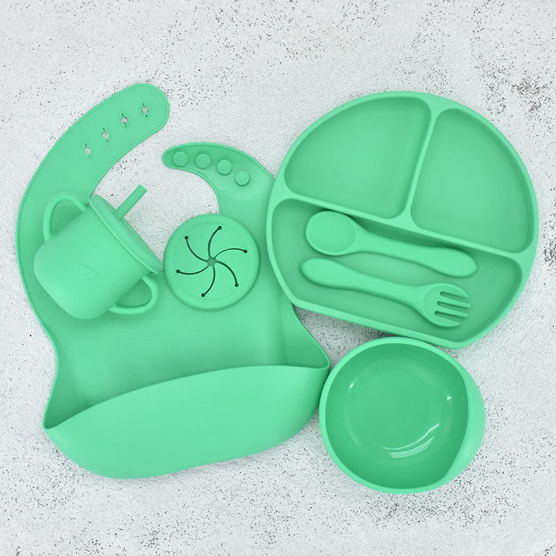 Food Grade Silicone Feeding Cutlery Set Children's Dinner Plate