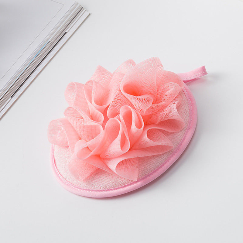 Solid-color Minimalist Oval Bath Scrubber For Lathering And Exfoliating