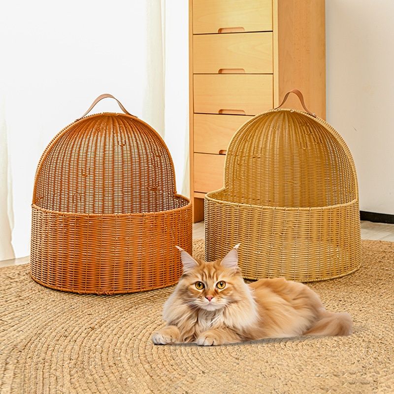 Durable Rattan Pet Cat BedFour-Season Universal Design