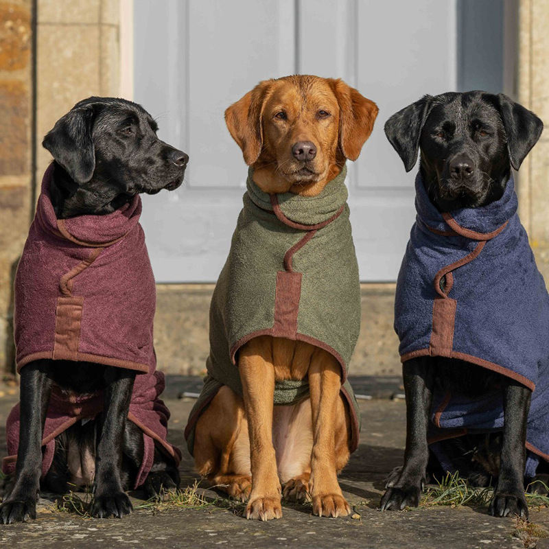 New Three-color Double-layer Microfiber Pet Bathrobe