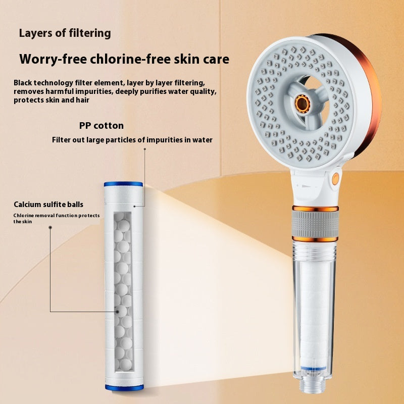 Double-sided Supercharged Skin Beauty Shower Nozzle Household High-pressure Bath