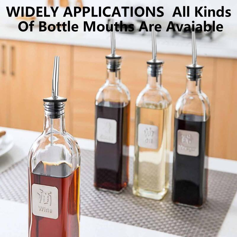 36-Piece Speed Pourers Set With Free Dust Caps, Stainless Steel Bottle Pourers For Spirits, Leakproof Tapered Spout, Bar Accessories For Home, Bar & Restaurant Use