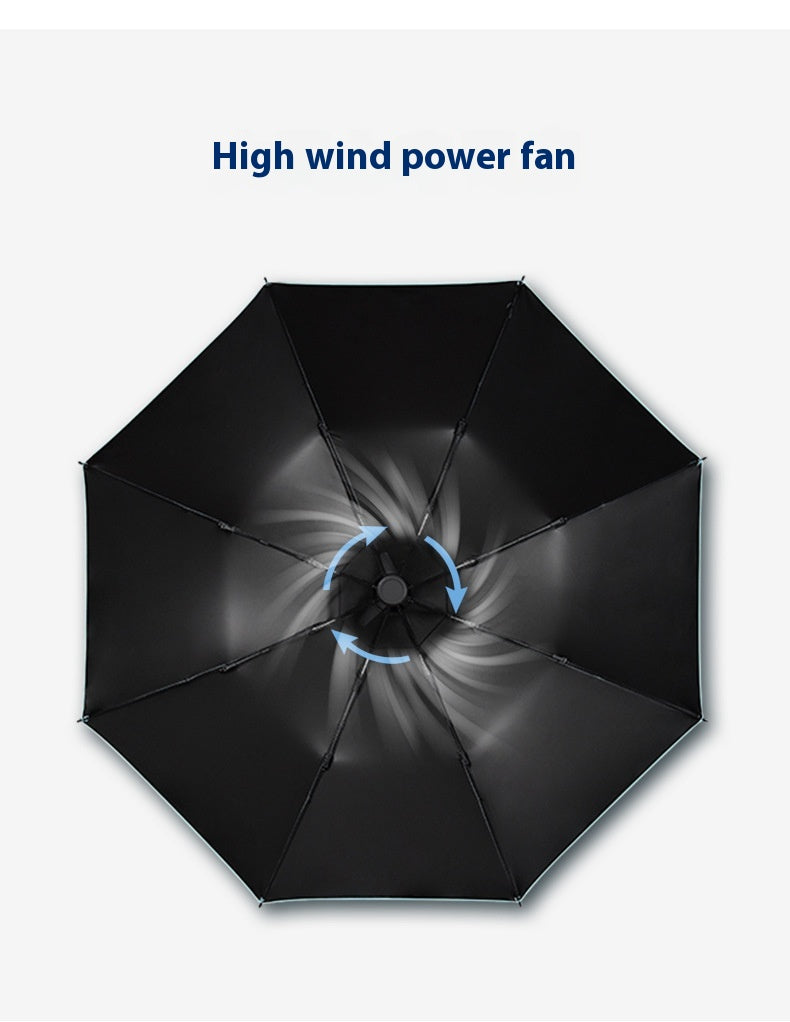 Cooling Folding Umbrella Advanced Sense Sunshade Charging Vinyl Sun Protective