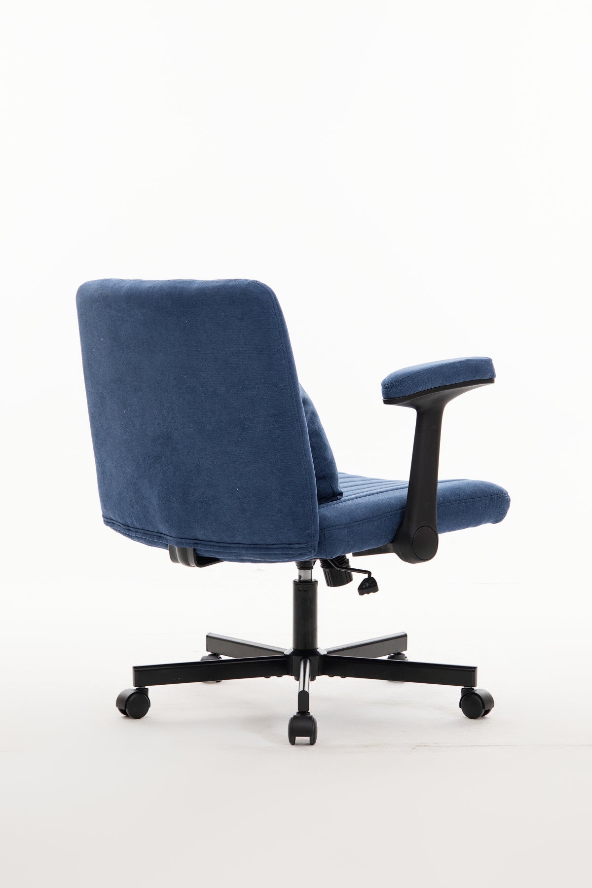 Modern Linen Blue Criss Cross Armrest Office Chair - Product Details