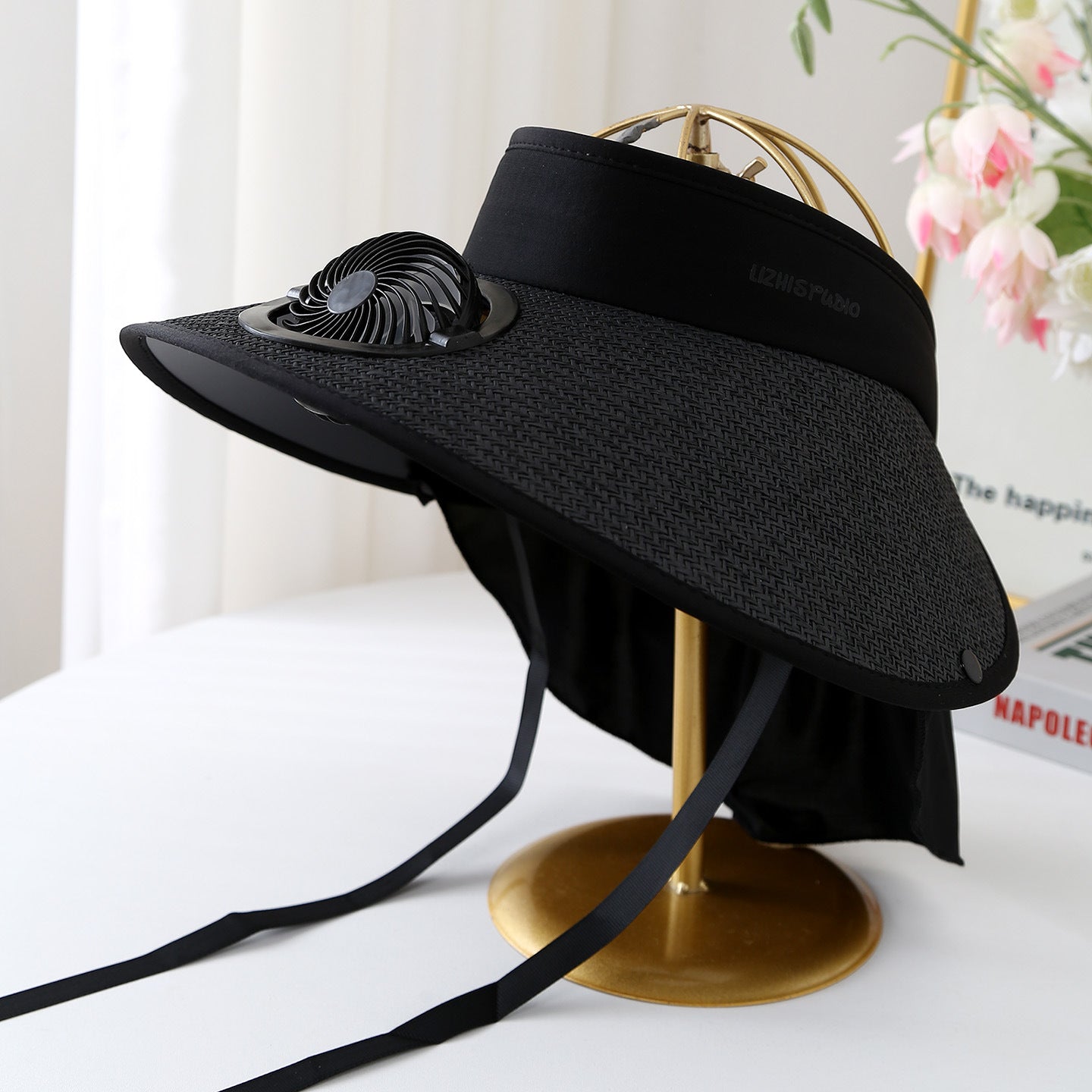 USB Charging Cap With Fan Female Sunshade Light Breathable