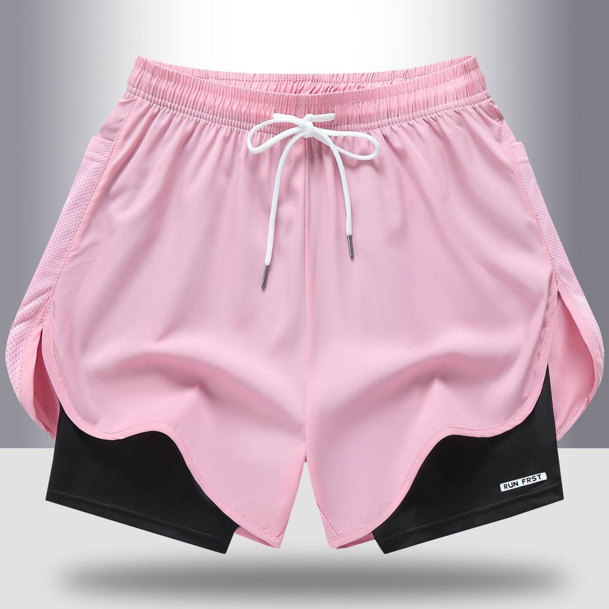 Breathable Quick-Drying Running And Fitness Shorts With A Double-Layer Liner