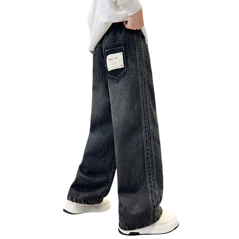Korean Style Big Children Thick Warm Pants