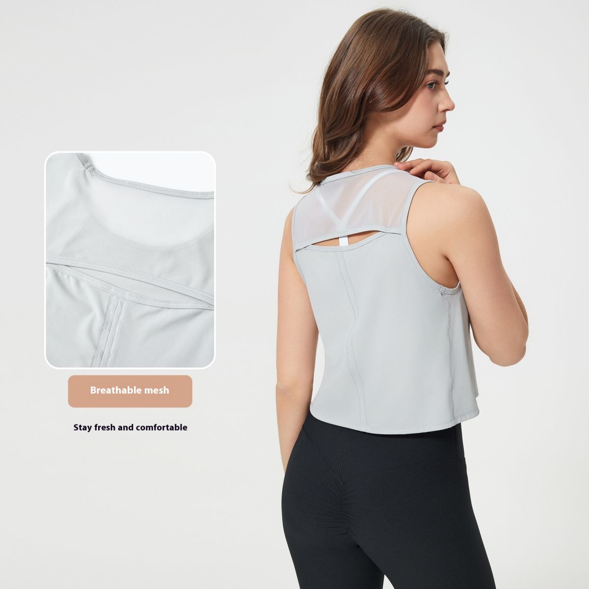 Solid Color Yoga Clothes Without Chest Pad Workout Sleeveless Vest