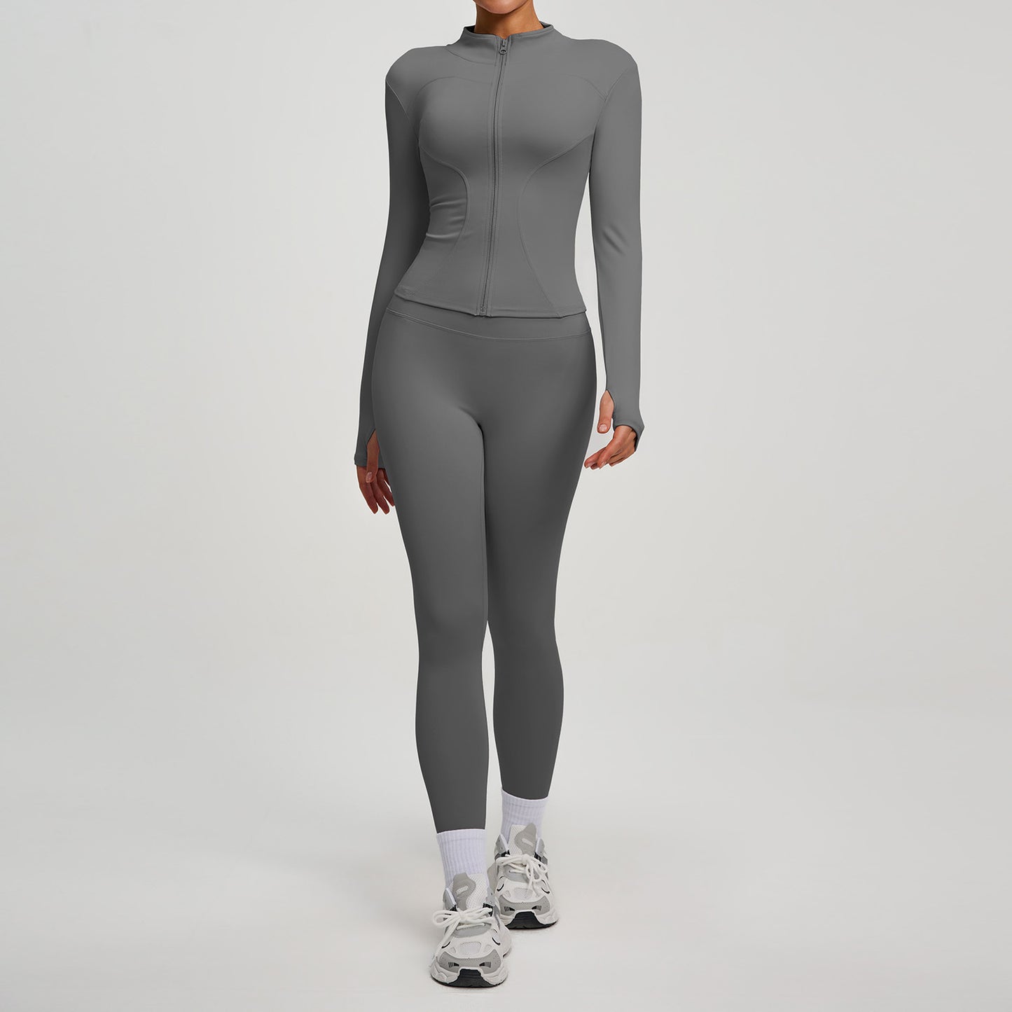 Fitness High-waist Butt-lifting Running Two-piece Set