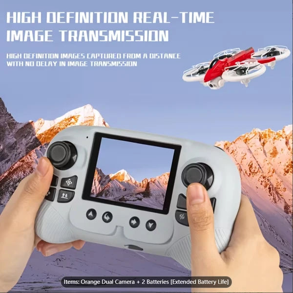 New Remote-controlled Foldable Quadcopter Drone X3 With Electric Adjustable HD Dual Cameras, Screen Remote Control, WIFI, USB Charging, Colorful Lights, Optical Flow Positioning, Stable Hovering In Th