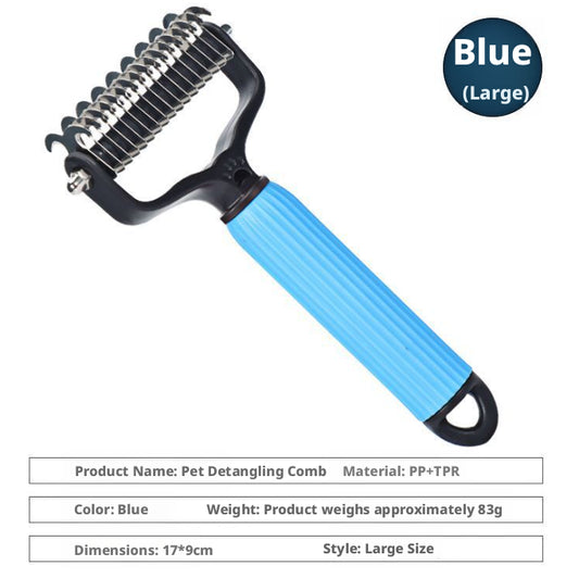 Pet Hair Comb-Large Blue-1 Patent