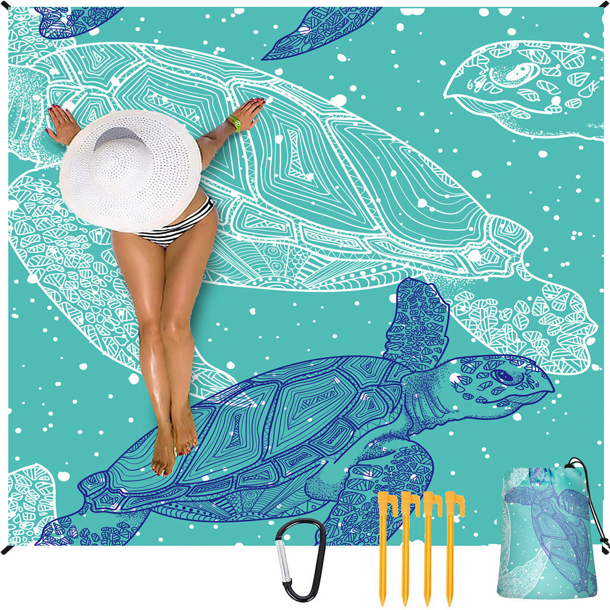 Beach Mat With Digital Print For Outdoor Picnics