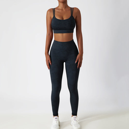 European And American Sexy Yoga Suit Bra Trousers Suit