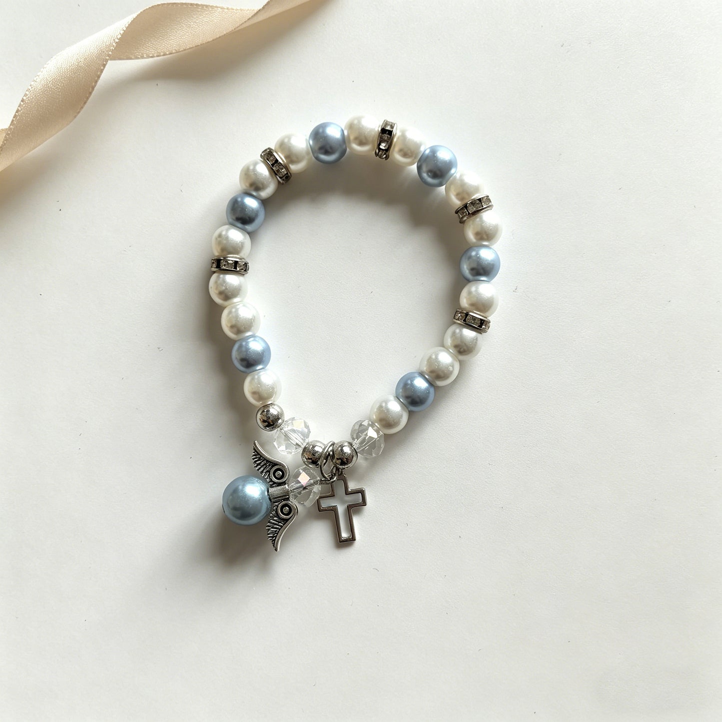 European And American-style Fashion Pearl Diamond And Metal Bracelet
