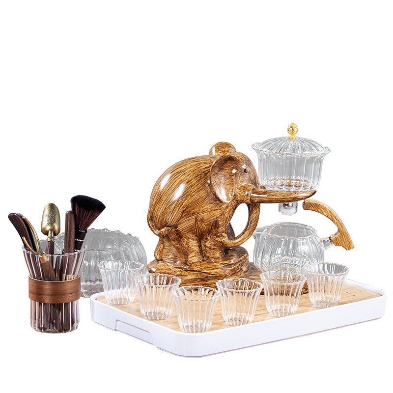 Glass Kung Fu Tea Set Home Jixiang Lazy Automatic Tea Set Office Tea Infuser Company Activity Gifts