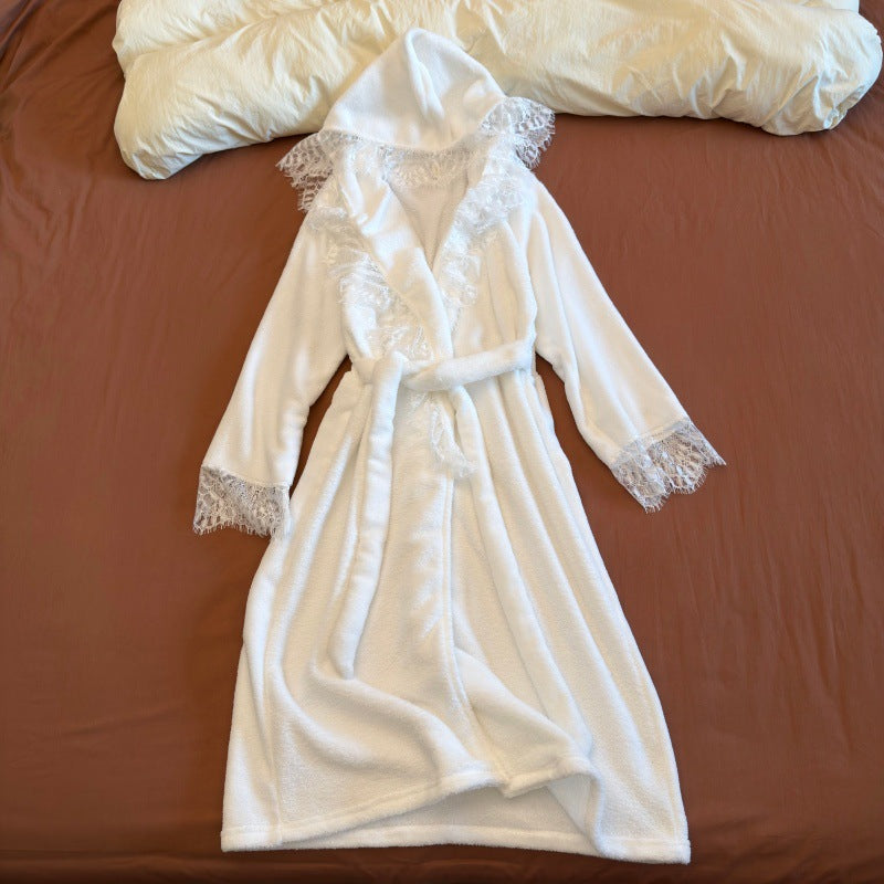 Long High-end Womens Robe For Beauty Salons