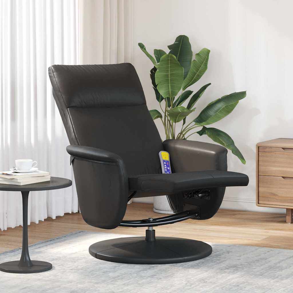 Massage Chair with Footrest Faux Leather