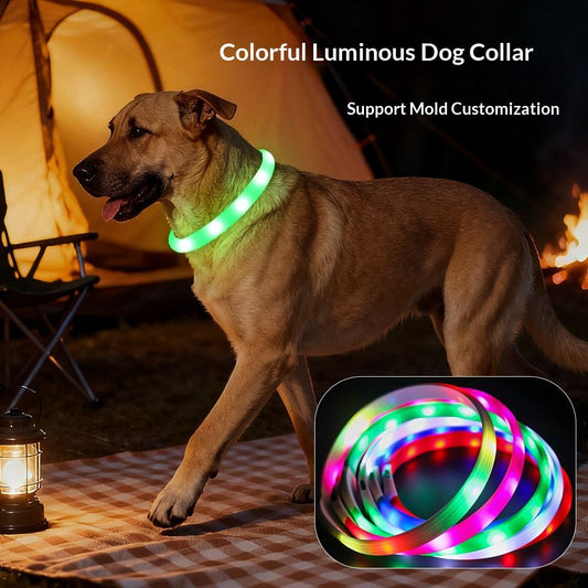 Dog Collar Pet Luminous Silicone Collar
