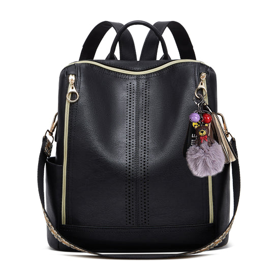 Springsummer Korean-style Casual Soft-leather Womens Backpack