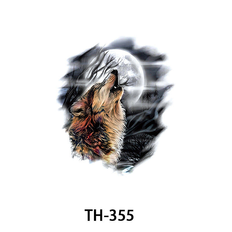 Half-sleeve Tattoo Stickersfox Wolf Head Floral Designs And Morerealistic Body Art