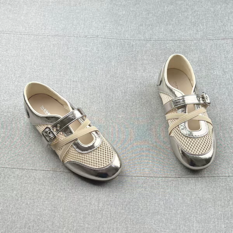 2026 Summer New Korean Style Hollow Mesh Mary Jane Shoes For Women, Fashion Versatile Comfort Soft Flat Loafers