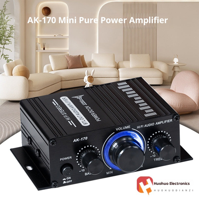 Mini Small Amplifier Home Computer Audio Channel Height Power Amplifier Black