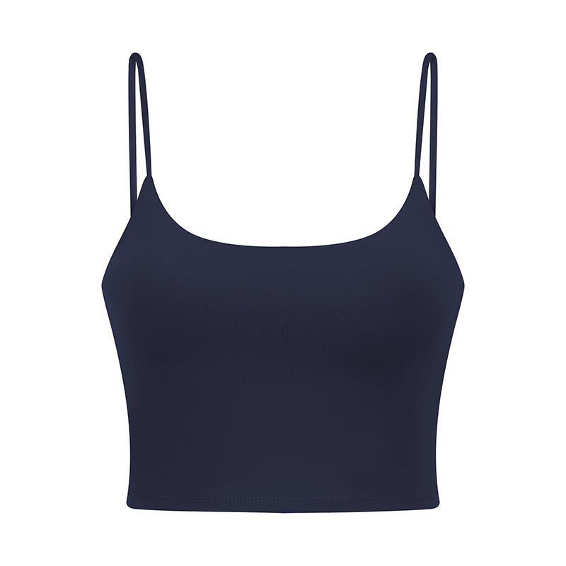 Push Up Shockproof Beauty Back Strap Sports Fitness Yoga Top With Chest Pad