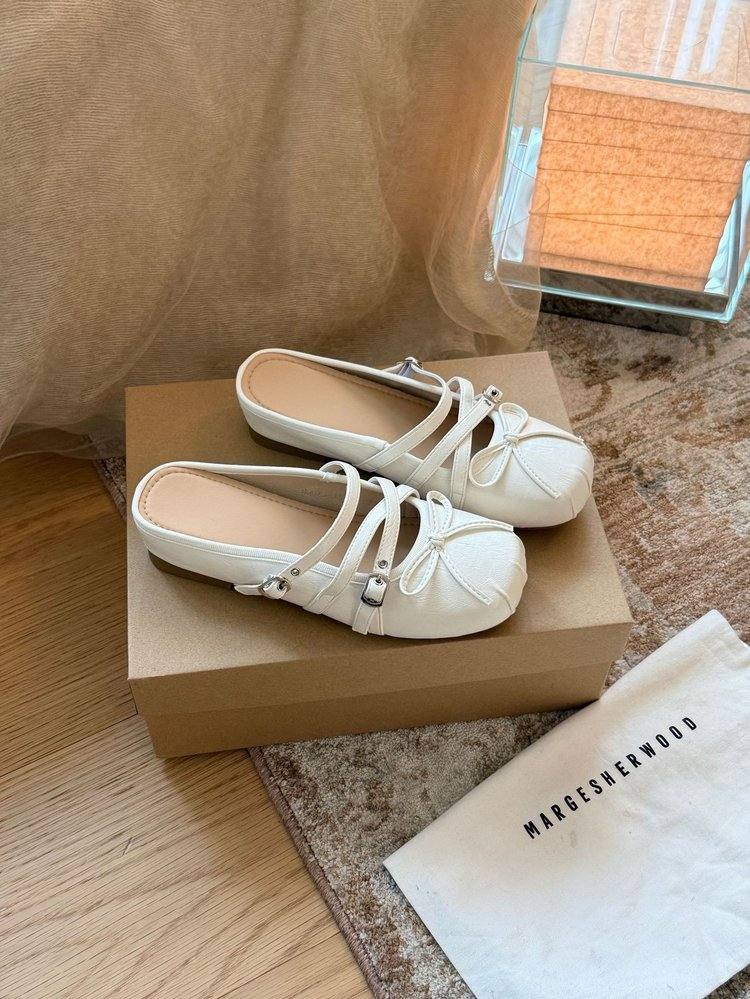 2026 New Closed Toe Mary Jane Flats For Women, Bow Crisscross Straps Versatile Ballet Shoes For Outdoor Wear