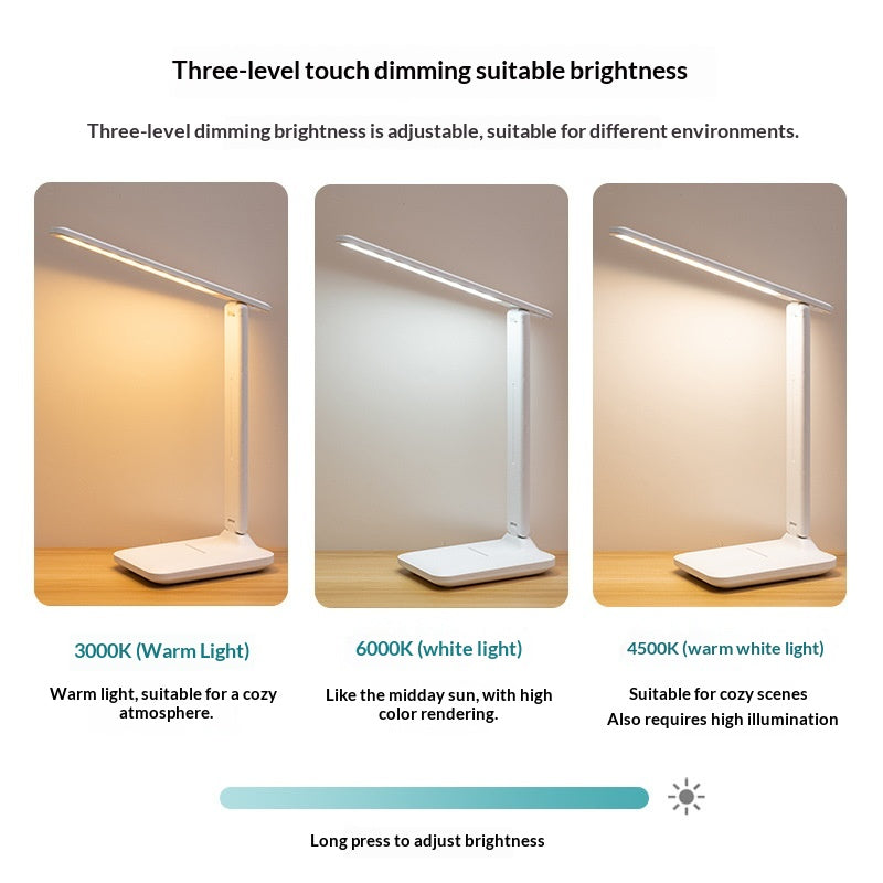 Touch-Control Eye-Care Desk Lamp With Dimming And Color-Tuning Features