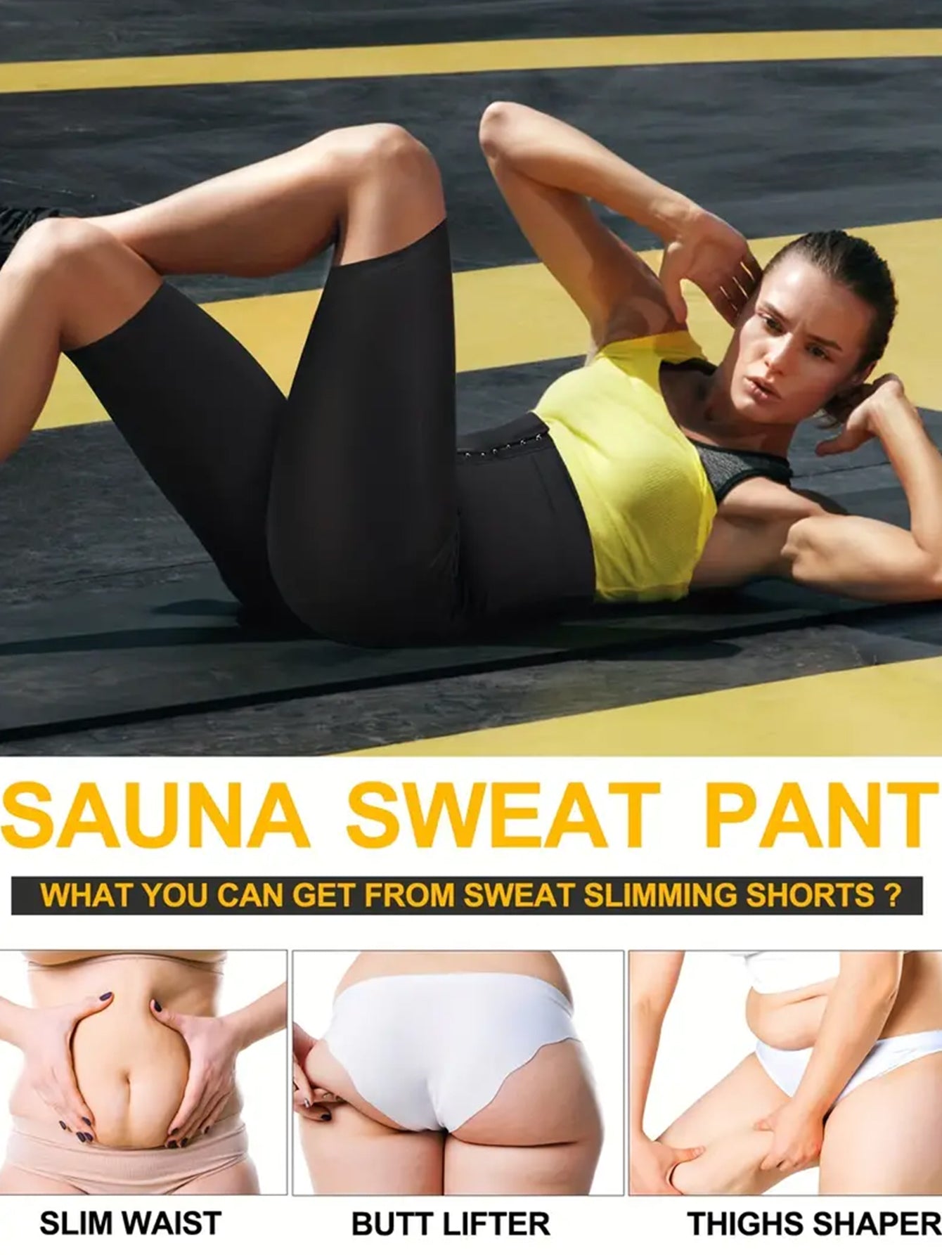 Sauna Sweat Shorts For Women High Waisted Stomach Waist Trainer Slimming Leggings Pants Body Shaper With Hooks