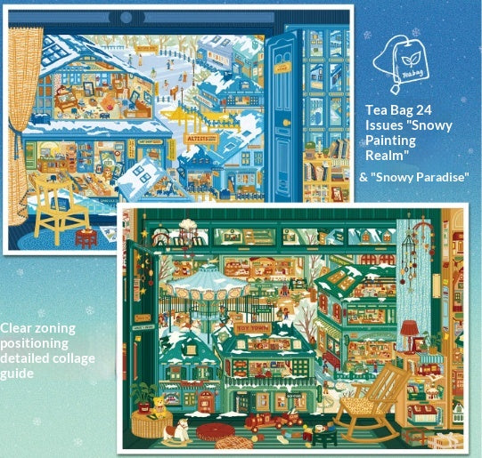 Scenic Stickers Snow-themed Creative Scene Stress-relief Bullet Journaling Supplies