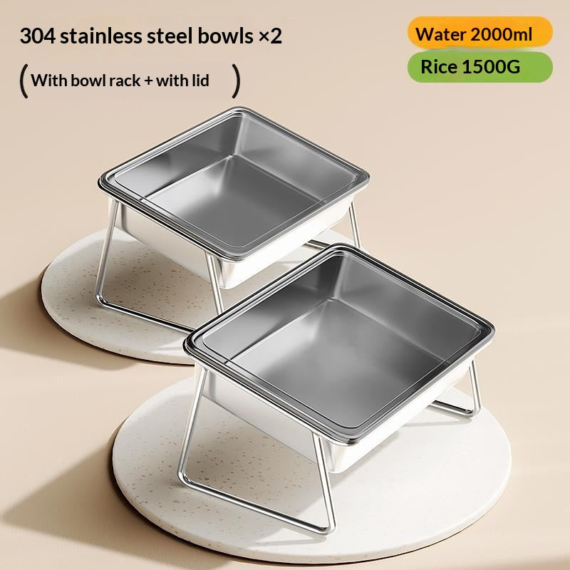 Dust-proof Dog Food And Water Bowl With Stand